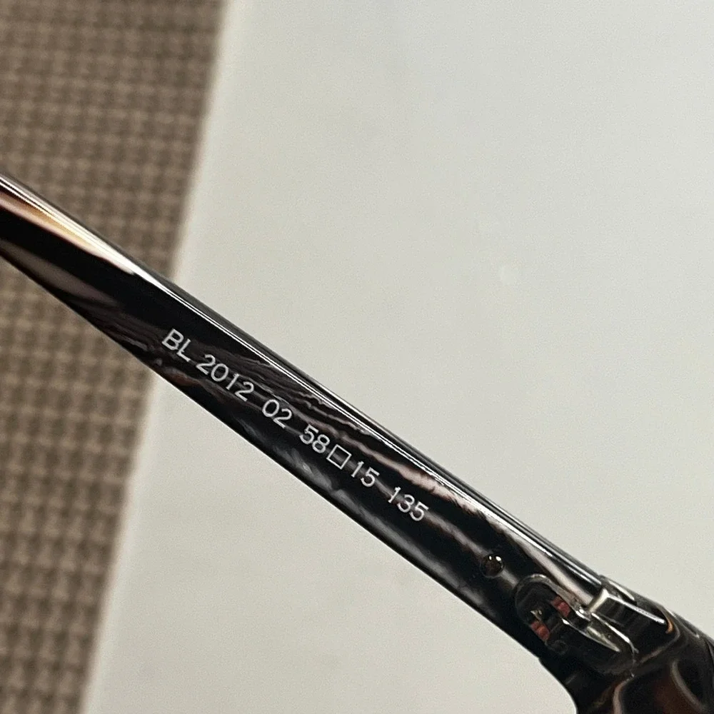 Balmain Paris BL 2012 Sunglasses Brown Marble Studded Made in France with Case